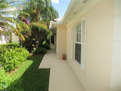 Lush landscaping on side of home