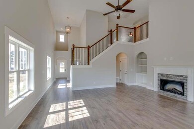 Open floor plan with beautiful vaulted ceilings. 