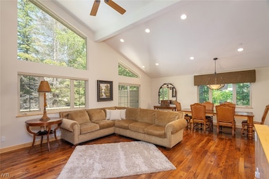 Upstairs Living area and dining room