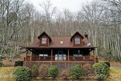 Drone photo - beautiful mountain cabin