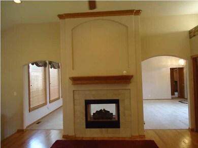 Hearth room side of the two way fireplace. The sec