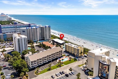 Bird's eye view of unending shoreline