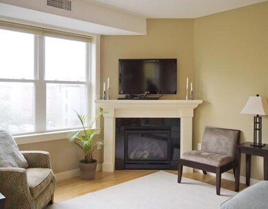 Living Room. Gas fireplace in living...