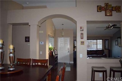 View from looking from kitchen/dining into living 