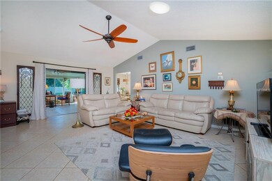 Sliding glass doors to the Florida room extends yo