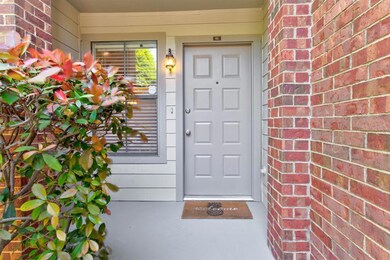 A closeup of the welcoming entry.