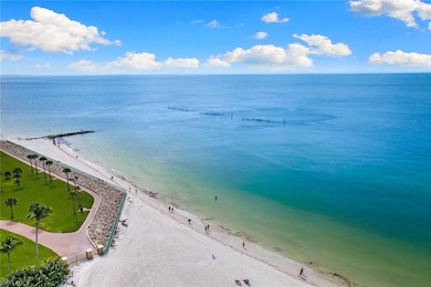 Bird's eye view of unending shoreline