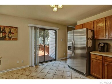 Walkout to the rear deck from the kitchen.