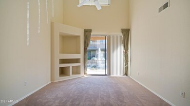 Living Room with views of fountain