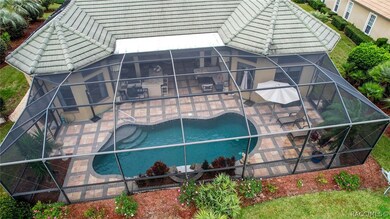 The paver theme carries through the extended lanai