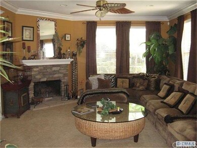 Family room with fireplace. located off of kitchen