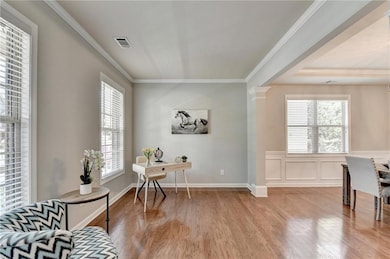 Office space with healthy amount of natural light,