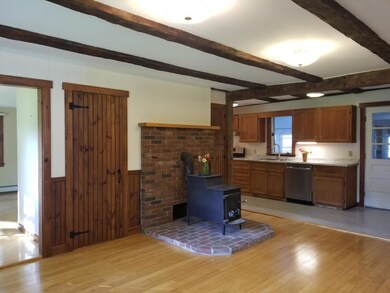 Dining to kitchen; door leads to office