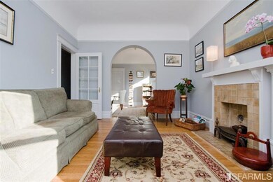 Classic Double Parlor with archway