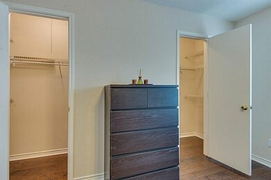 Super roomy closet leaves room to store bike and o