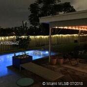 Nighttime by the pool.