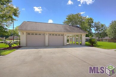 Oversized double garage.  Easily accommodates larg