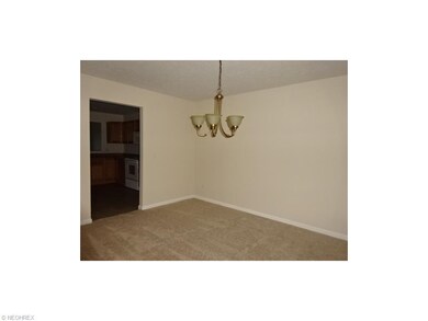Dining room with freshly painted walls and new car