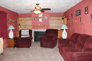Main level fireplaced family room