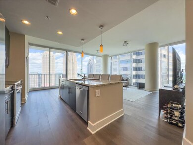 Kitchen with appliances with stainless steel finis