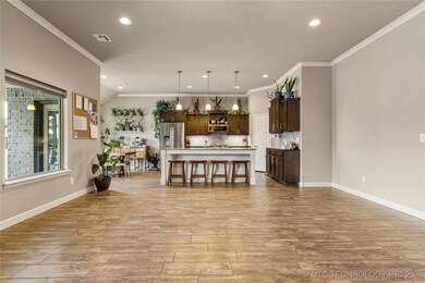 open concept kitchen and living