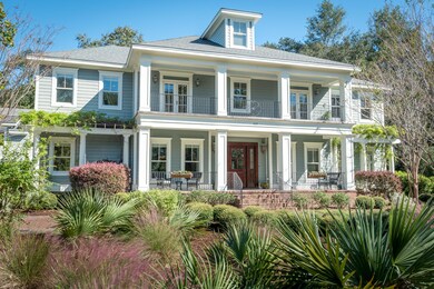 Beautiful facade with double porches