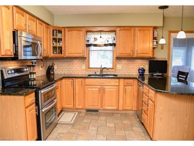 Beautiful granite countertops in this kitchen!
