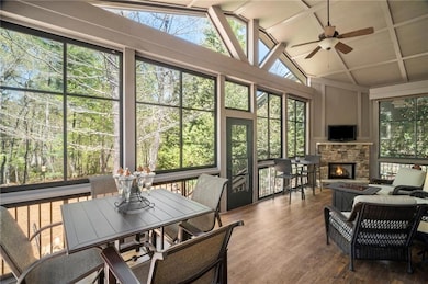 View of sunroom with EZ Breeze windows