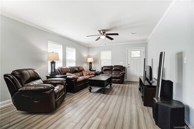 Great room with beautiful wood floors