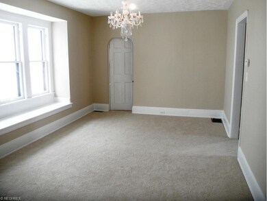 Half bath is through the door at the left