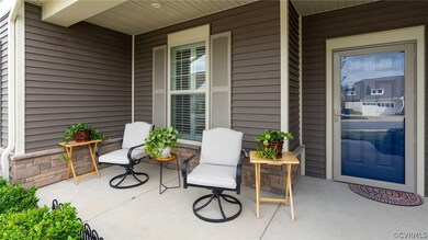 17X9 covered front stoop view to the storm door an