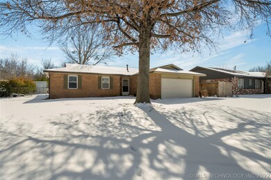 Home sits on large corner lot.