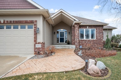 Covered porch, paver walkway