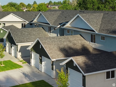 Aerial view of residential area