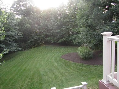 Yard/Garden. Large flat backyard surrounded by tre