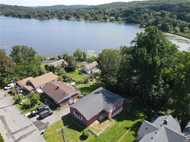 Aerial view with lake