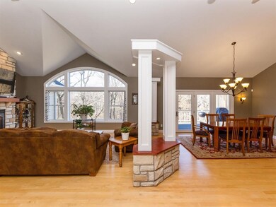 Open great room and spacious dining area