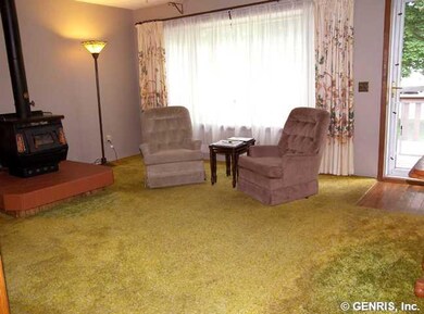 Living Room. Spacious living room with a heart war