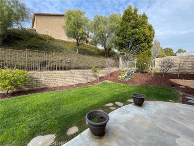 Backyard with built in fountain