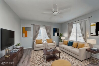 Virtually staged living room