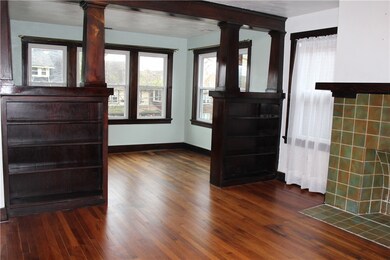 2nd floor, living room to sunroom