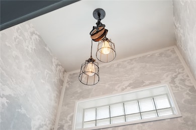 Many unique lighting fixtures were sourced & place