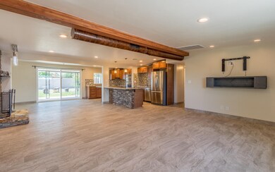 Living room, kitchen