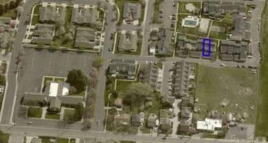 Aerial photo showing proximity to church and parks