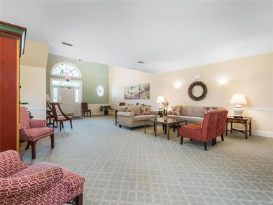 Very spacious condo lounge area.