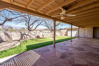 North-facing back patio.