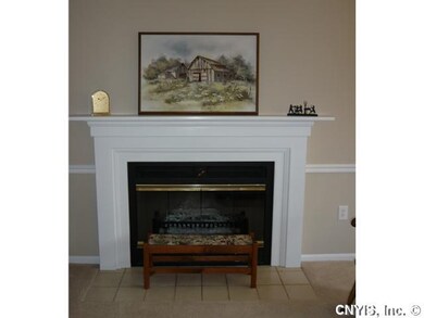 Office Cozy Wood Burning Fireplace