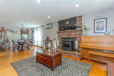 Living room and dining room