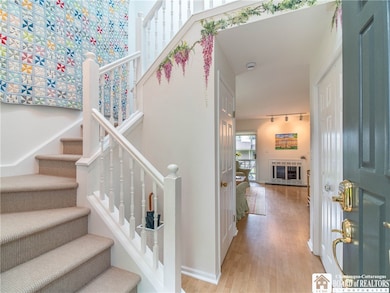  Two story foyer with skylight