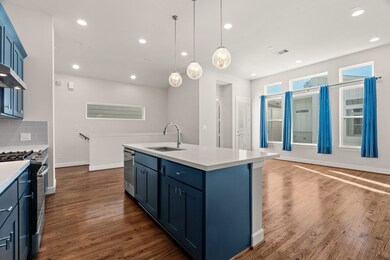 The beautiful blue cabinets and the sun mesh perfe